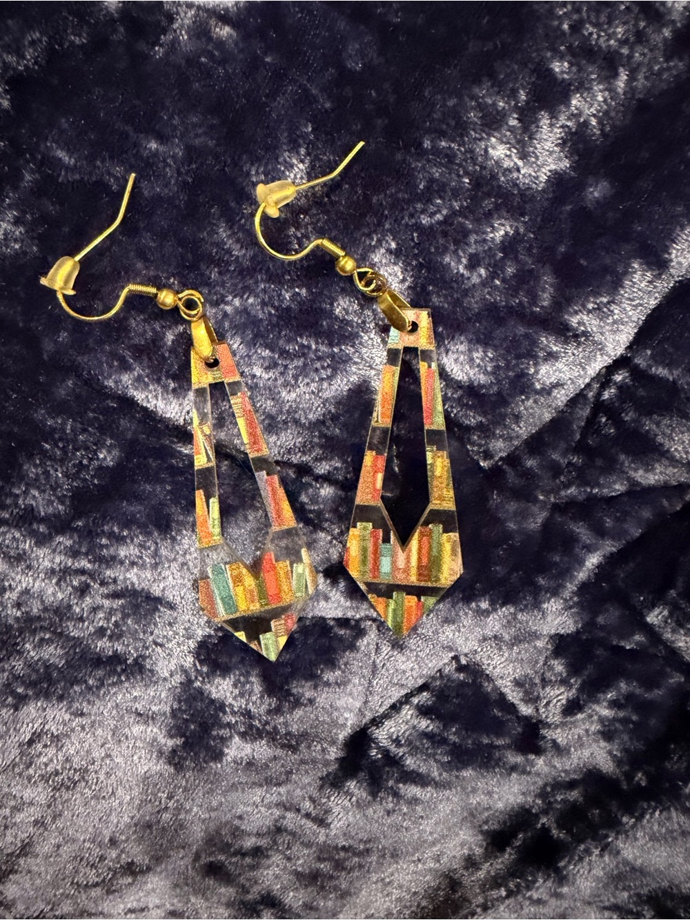 Multicolor Geometric Drop Earrings - Women Jewelry